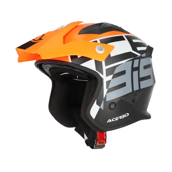 Ultima șansă Casca Jet Acerbis Aria Sport Negru/Portocaliu Fluo XS