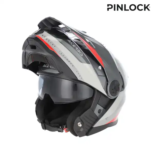 Promoție Casca Flip-up Acerbis Rider Graphic Gri/Rosu XL