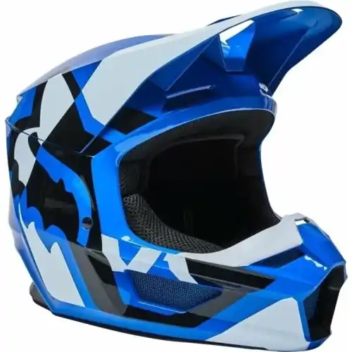 Livrare expres Casca Fox V1 Lux ECE Albastru L