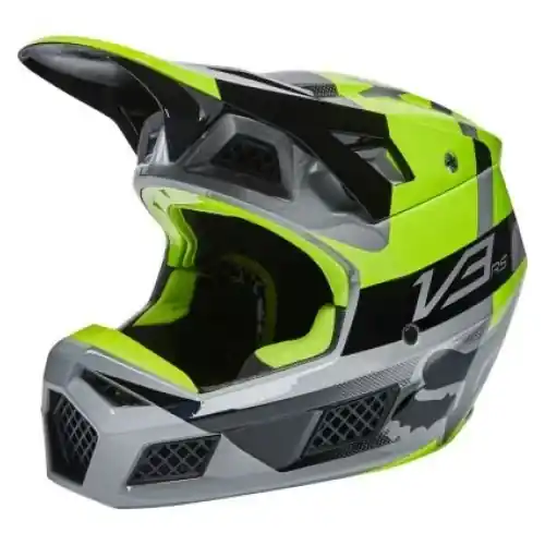 Casca Fox V3 RS Riet ECE Galben Fluo XXL Calitate înaltă