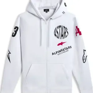 Alpinestars Variegate Zip Hoodie White 2XL Reducere