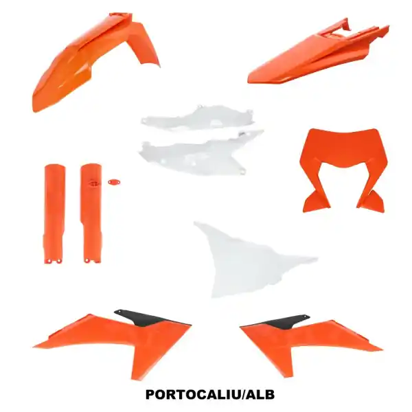Bestseller Kit complet plastice Acerbis KTM EXC/EXC-F 2024-2025 Portocaliu/Alb