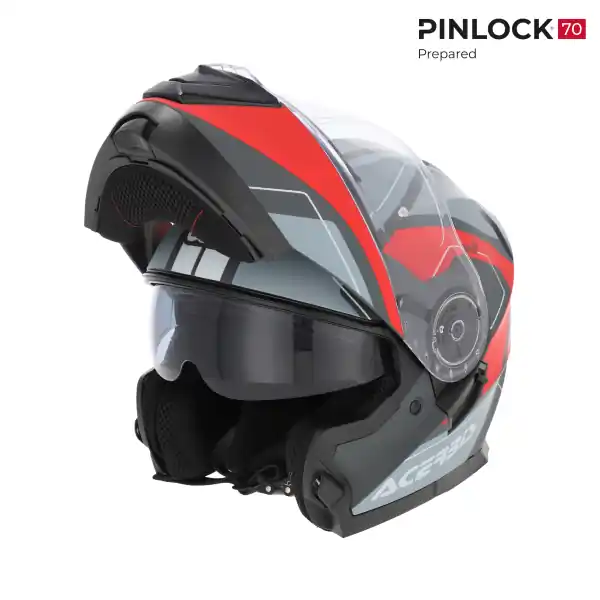 Casca Acerbis Serel 22.06 Grey/Red Reducere