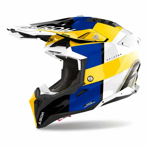 Reduceri Cască Airoh Aviator 3 Monarch Blue/Yellow