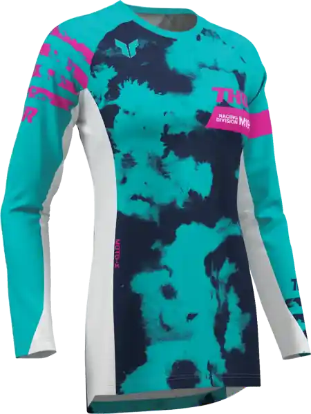 Tricou Dama Thor Launchmode Bleach Alb/Albastru S Reducere