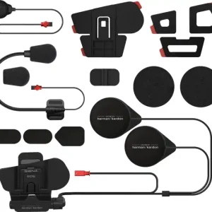 60s Helmet Clamp Kit With Universal Microphone Kit Black Plată sigură