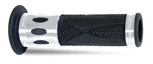Single Density Grips Anodized, Black, Silver Retur gratuit