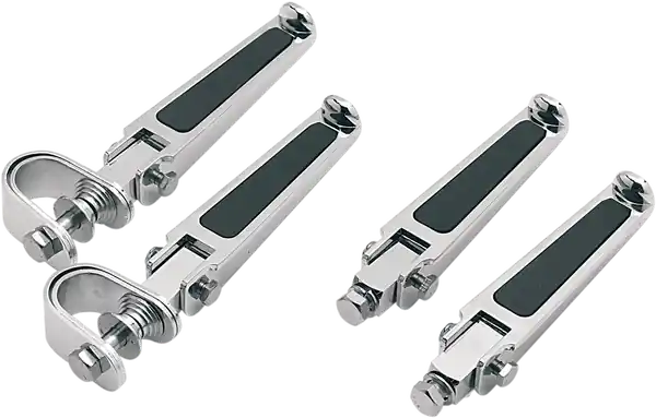 Footpegs With Rubber Inlay Silver Lichidare de stoc