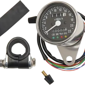 2.4(r) Mini Mechanical Speedometer With Led Indicators Black Expediere rapidă