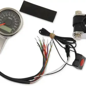 1-7/8(r) Programmable Imperial Speedometer With Indicator Lights Black Ofertă