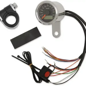 1-7/8(r) Programmable Metric Speedometer With Indicator Lights Black Livrare expres
