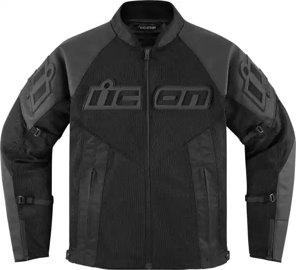 Plată securizată Geaca Piele Icon Mesh AF Black 2XL