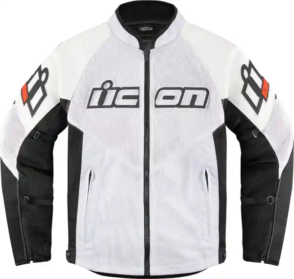 Geaca Piele Icon Mesh AF White S Ofertă exclusivă
