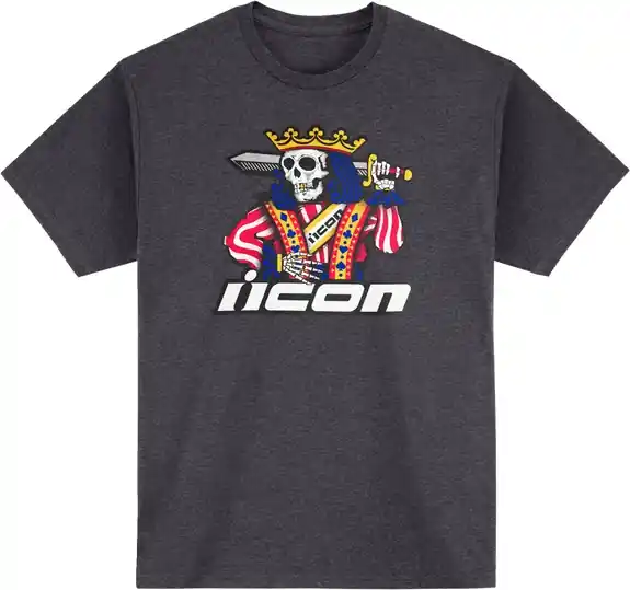 Comandă acum Tricou Icon Suicide King Gray XL