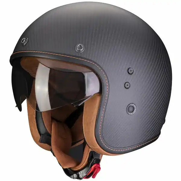 Comandă acum Casca open face SCORPION BELFAST EVO CARBON SOLID L Negru mat