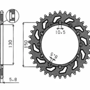 1-3529 Rear Replacement Sprocket 42 Teeth 520 Pitch Natural Steel Natural Promoție