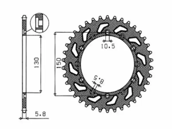 1-3529 Rear Replacement Sprocket 42 Teeth 520 Pitch Natural Steel Natural Promoție