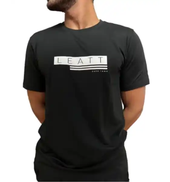 Tricou Leatt Black/White Logo S Ofertă exclusivă
