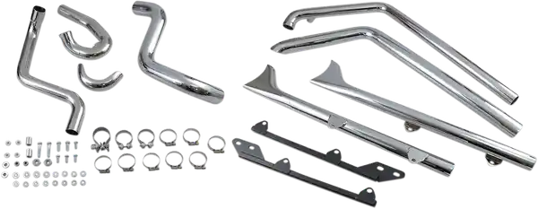 Fishtail True Dual Exhaust System Chrome Ofertă de sezon