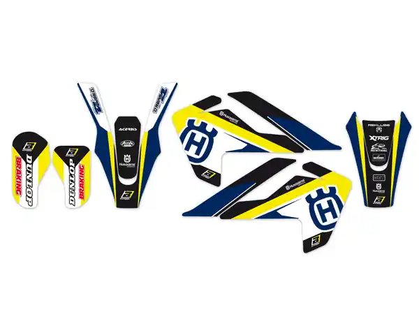 Reduceri Graphics Kit With Seat Cover Blue, White, Yellow