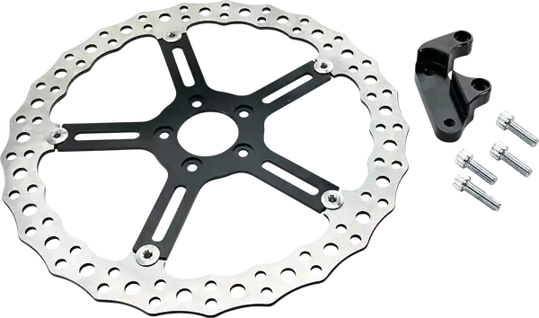 Ieftin 15(r) Big Brake Jagged Floating Rotor Kit Chrome