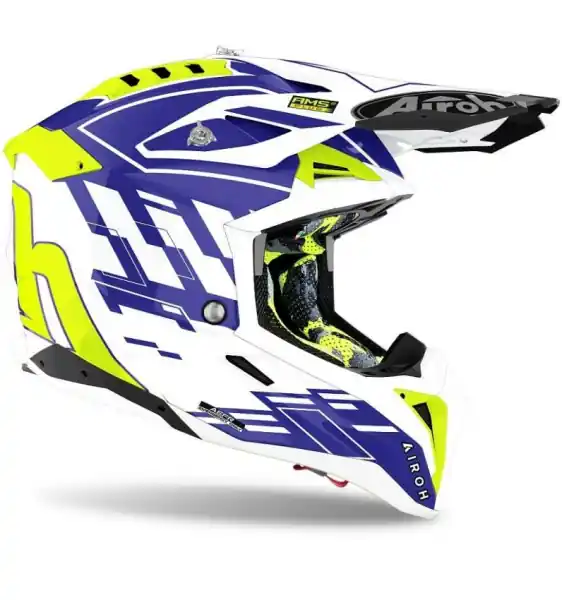 Casca Airoh Aviator 3 Rampage Blue Gloss S Reducere specială