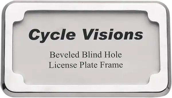 Beveled License Plate Frame Chrome Promoție