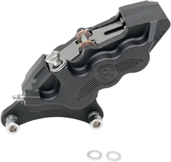 Noutate Six-piston Differential-bore Front Caliper Black, Matte
