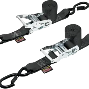 1-1/2(r) Ratchet With Safety Latch Hooks Black Expediere rapidă