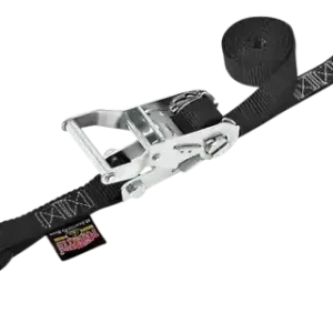 1(r) Heavy-duty Ratchet Tie-down With Latch Hooks Black Mai ieftin